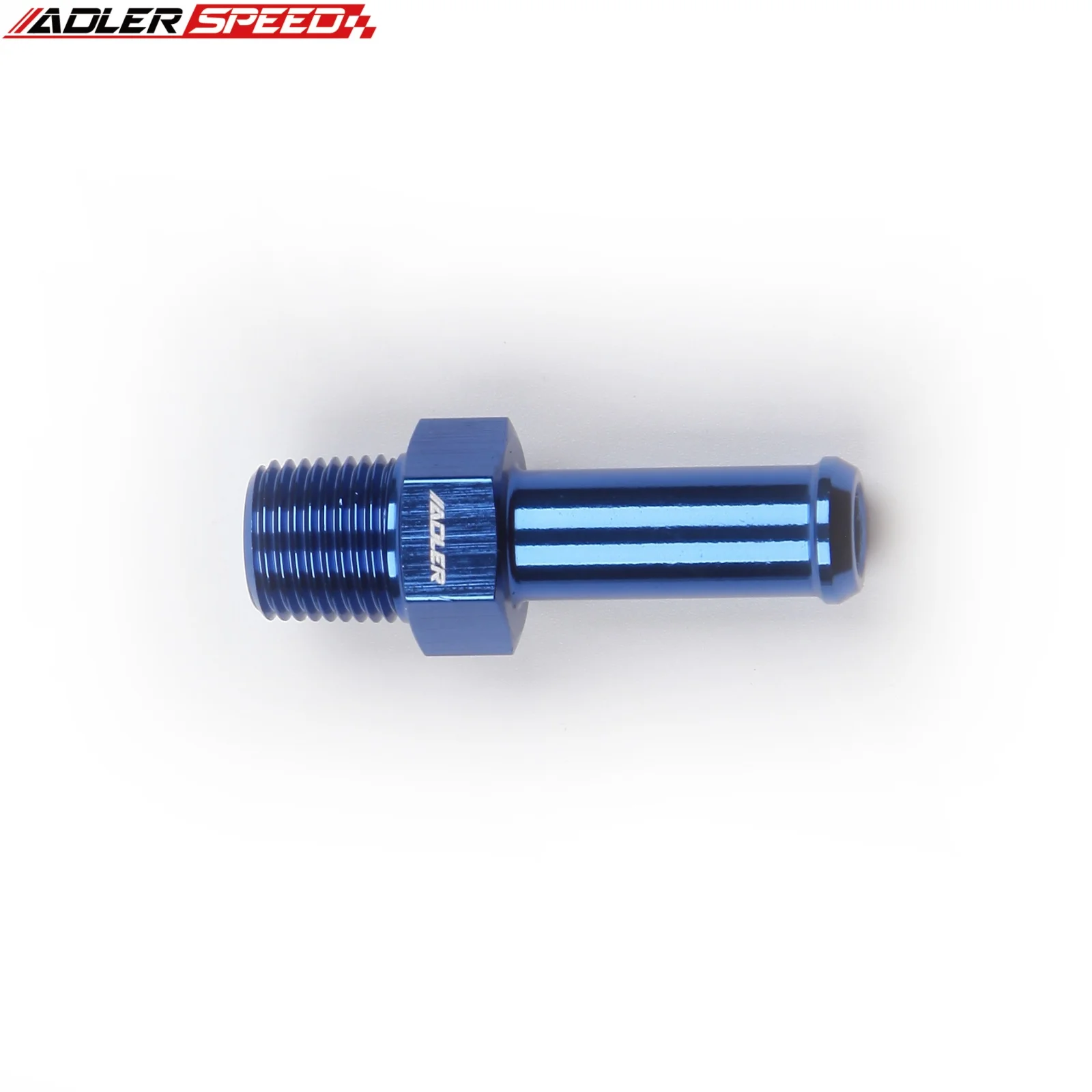 2PCS ADLERSPEED 1/8-27NPT  7.7mm 호스 바브 알루미늄 연료 피팅 어댑터 블루