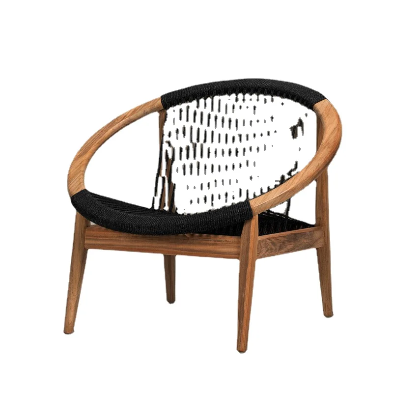 

Yy Leisure round Chair Nordic Solid Wood Sofa Chair Garden Single Lazy Balcony