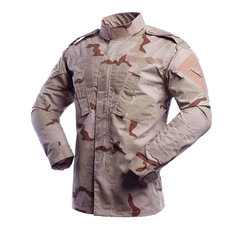Lynjacye 2 Piece Mens Tactical Shirt Pants Set Autume Outdoor Hunting Sets Clothing Camo Shirts Cargo Pants ACU