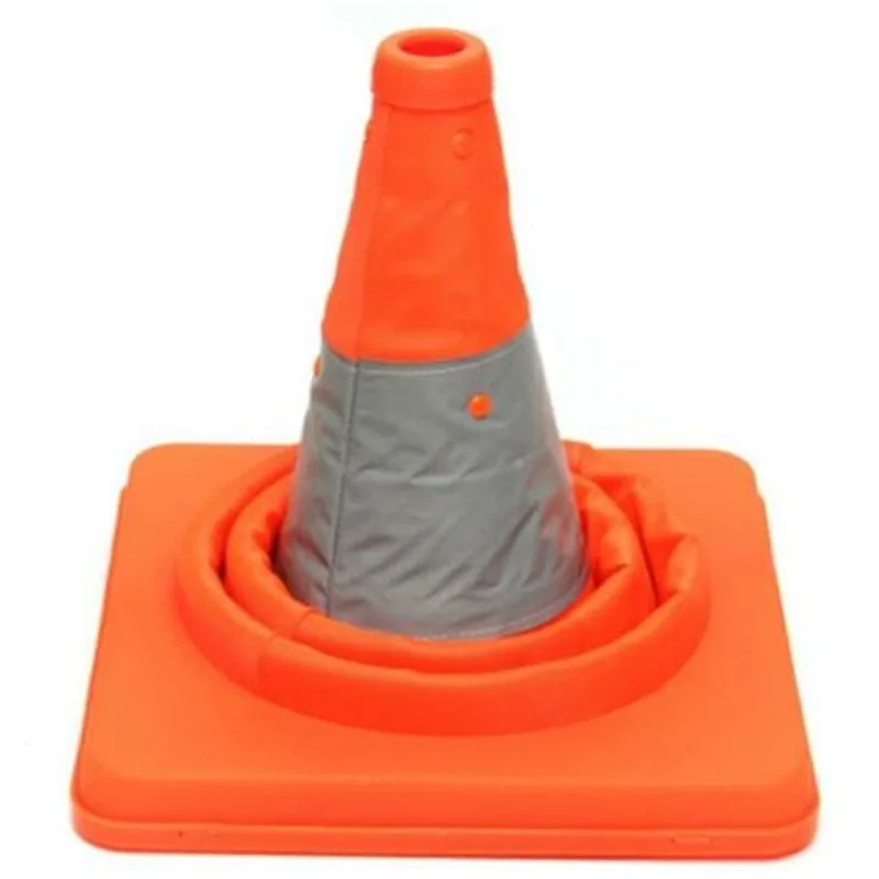 35 cm hohe, zusammenklappbare Verkehrskegel, Mehrzweck-Pop-up-reflektierender Sicherheitskegel, faltbarer Straßenkegel aus weichem Material