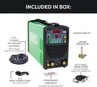 PowerTIG 185DV AC/DC TIG Stick Welder 110/220 Volt Inverter-Based Dual Voltage 185Amp with Pedal Package Green 2