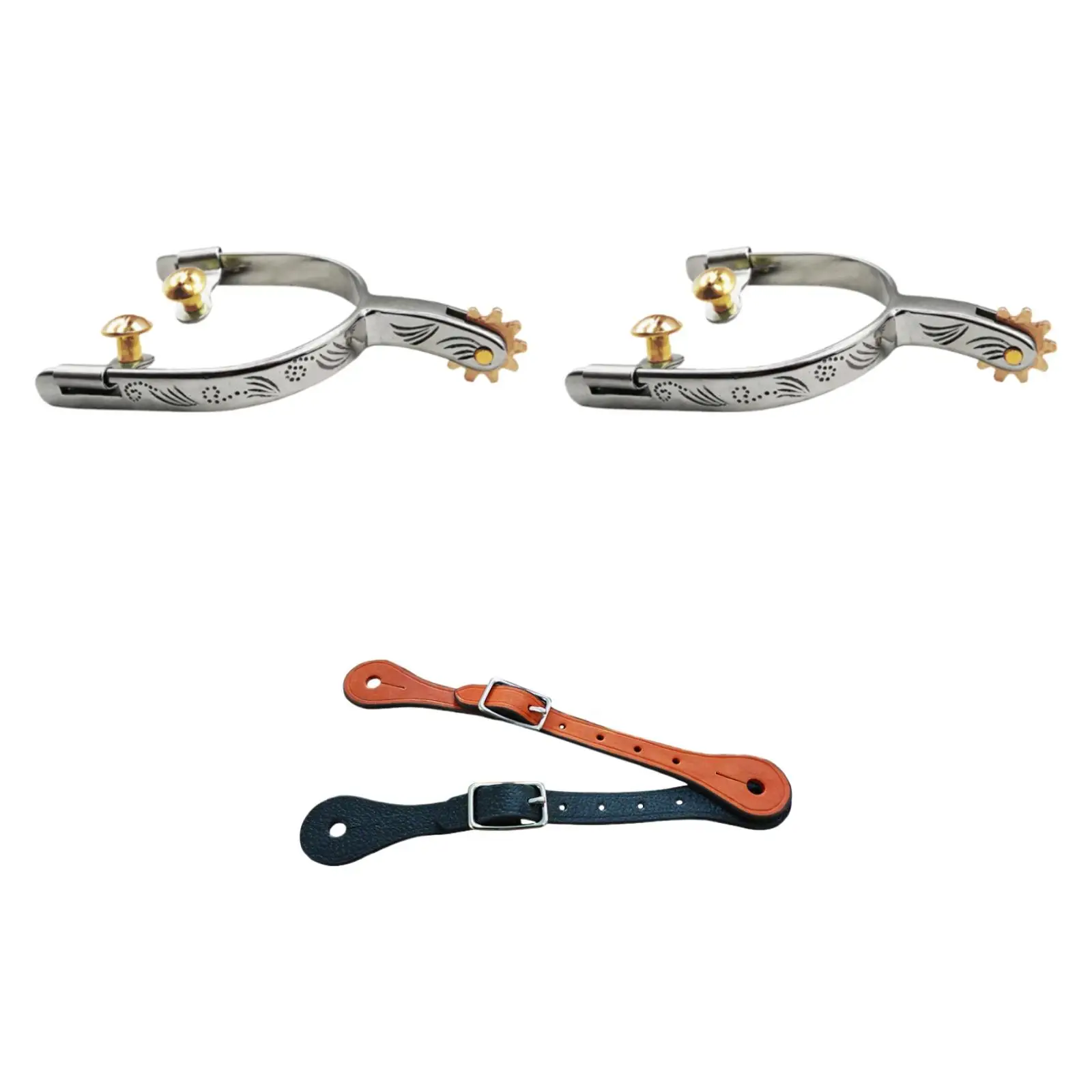 2Pcs Western Horse Spur Premium Cowboy Spur for Competition Boots Training 4