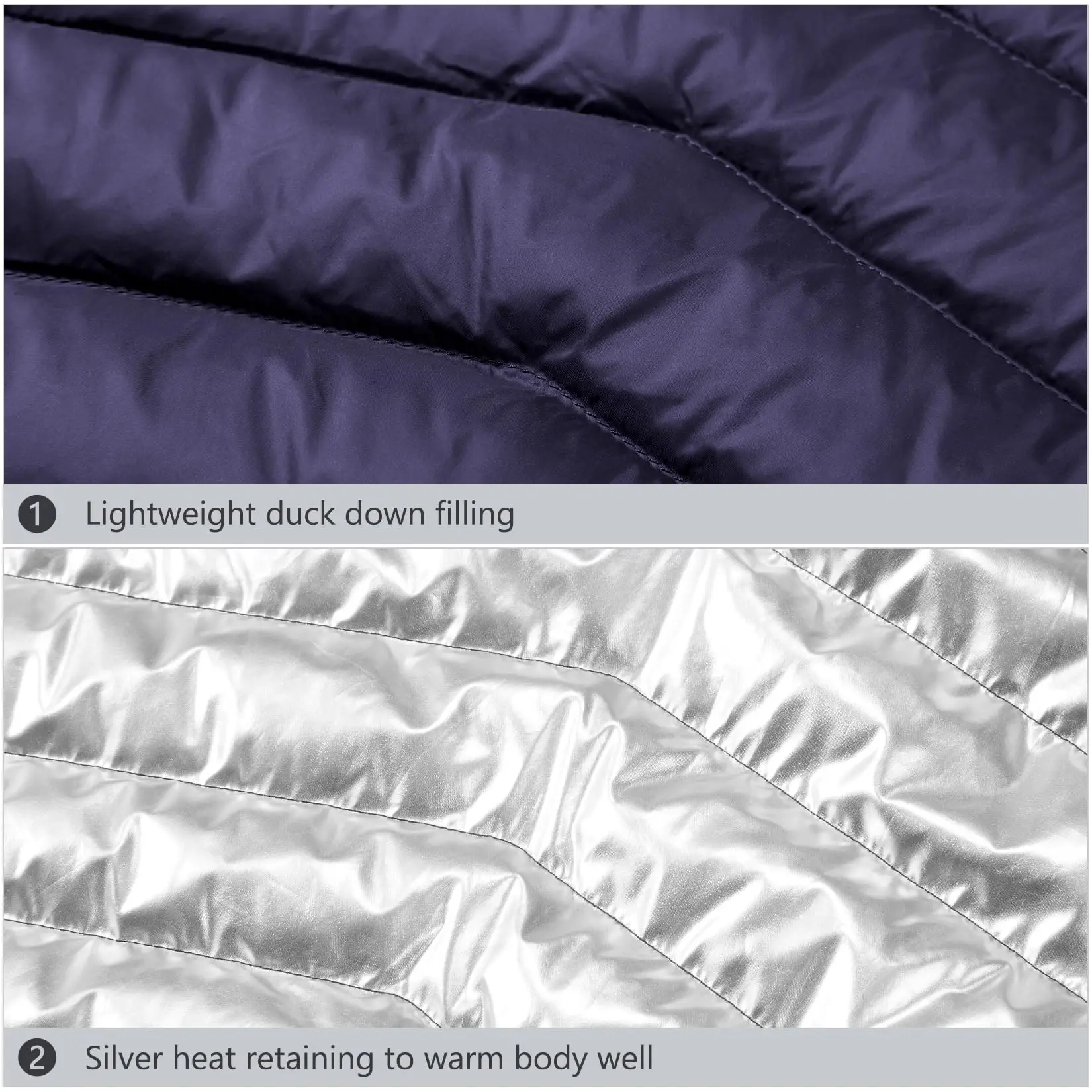 GOLDEN CMAEL Men's Packable Down Jackets Hooded Lightweight Puffer Insulated Winter Coat for Men Travel Outdoor Hiking Jacket - Image 5