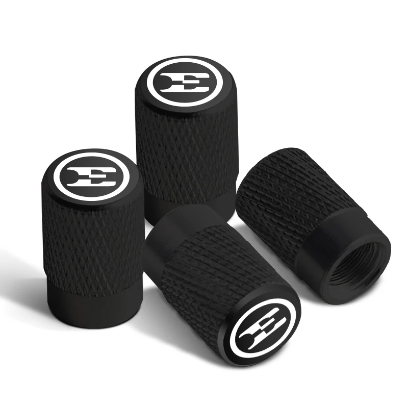 Premium Car Accessories: Stylish E Logo Wheel Valve Caps & Emblem Badge Set