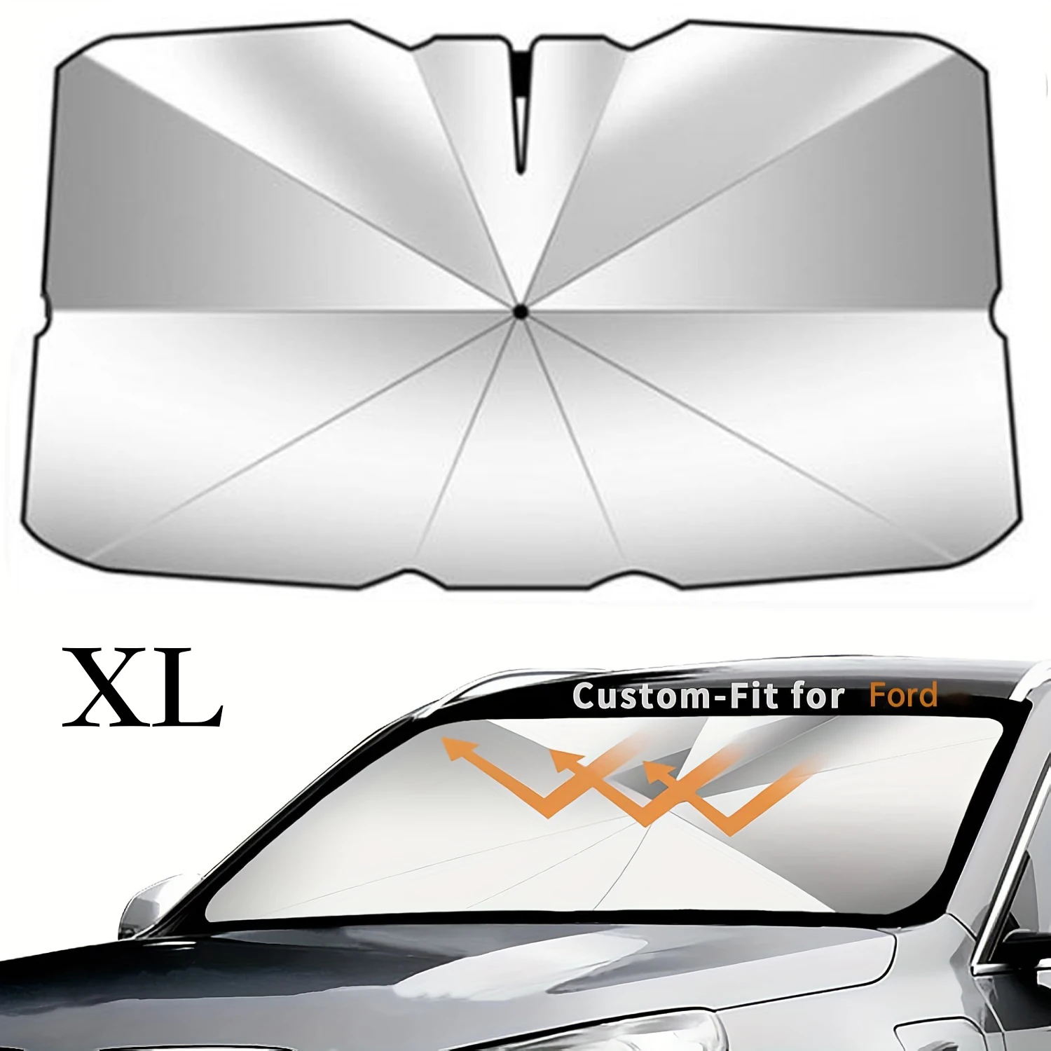 Car Umbrella Windshield Sunshade Foldable Sun Shade Front Window Cover for UV Block Heat Portable Protector Parasol 2025
