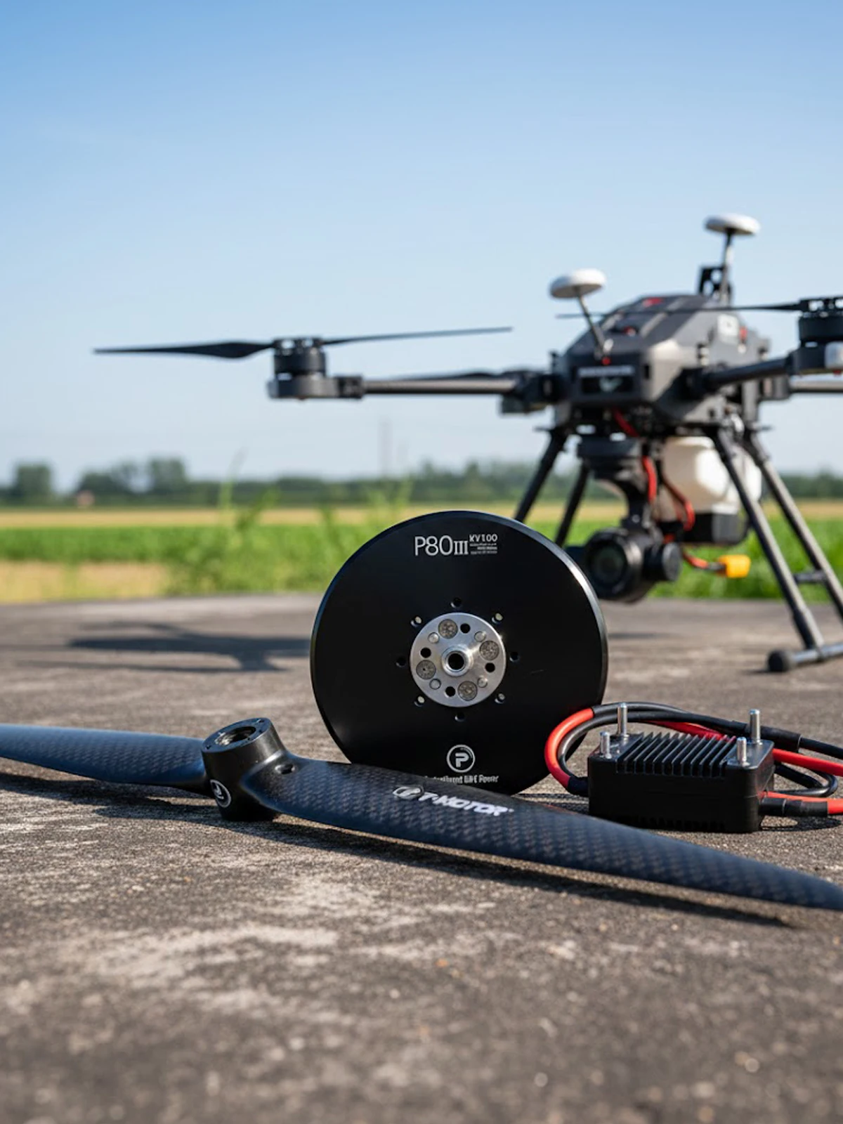 T-MOTOR P80 III MS Series Brushless Motor KV100 KV120 for Agricultural Spraying Drone Heavy Lift Multicopter Propulsion System