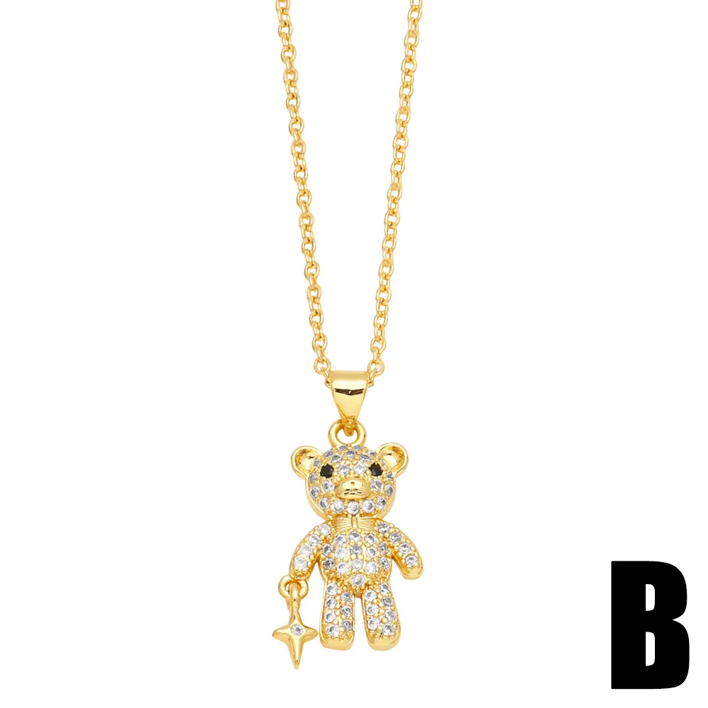 Wholesale Gold bear pendant necklace, gummy bear necklace, candy bear for  your store - Faire Canada