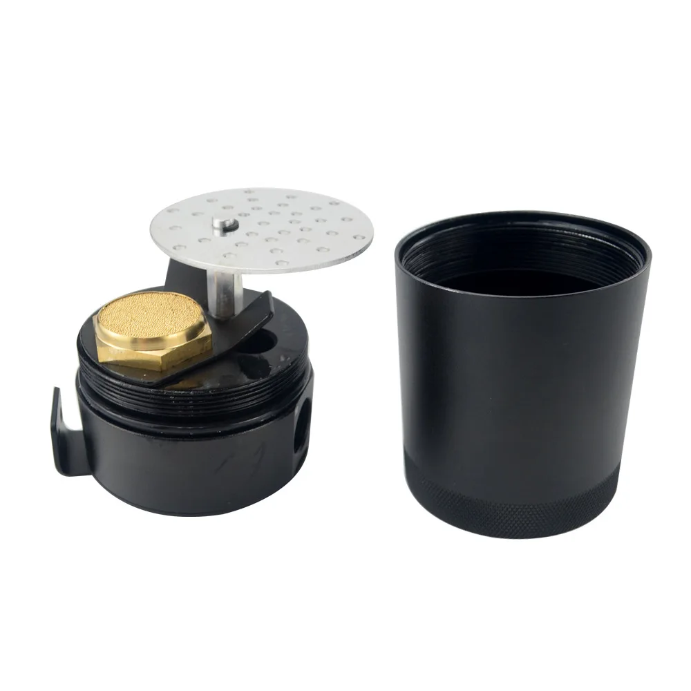 Compact Baffled 2-Port Aluminum Oil Catch Reservoir Can Tank Black Universal