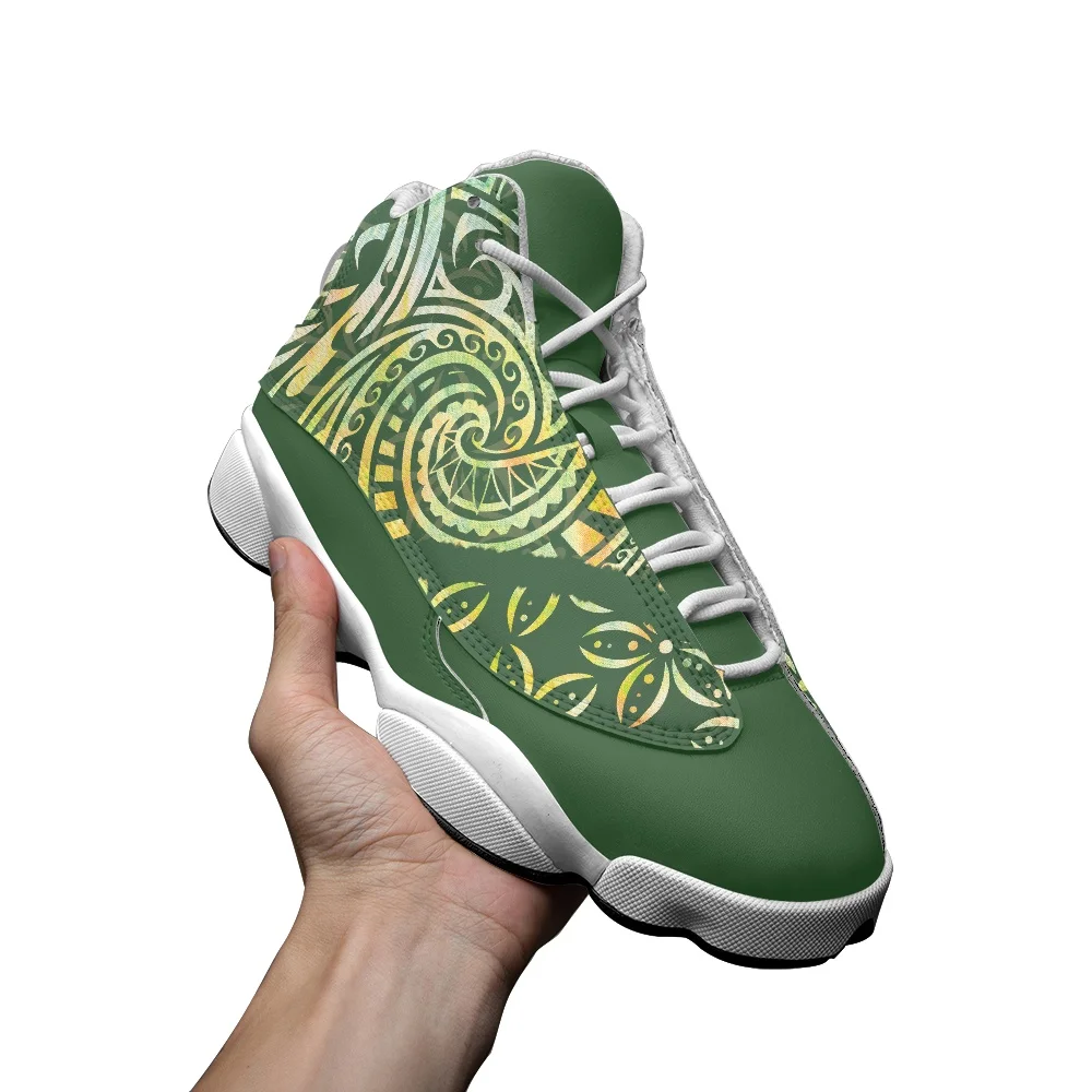 New Man Light Basketball Shoes Ethnic Pattern Anti-slip Basketball Sneaker Men Lace-up Sports Gym Ankle Boots Shoes Basket Homme