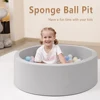 AnGku Ball Pit with Thickened Cotton for Toddlers 1-3 Playpen Ball Pool for Indoor and Outdoor Game Toy(Include 200 Ocean Balls） 1