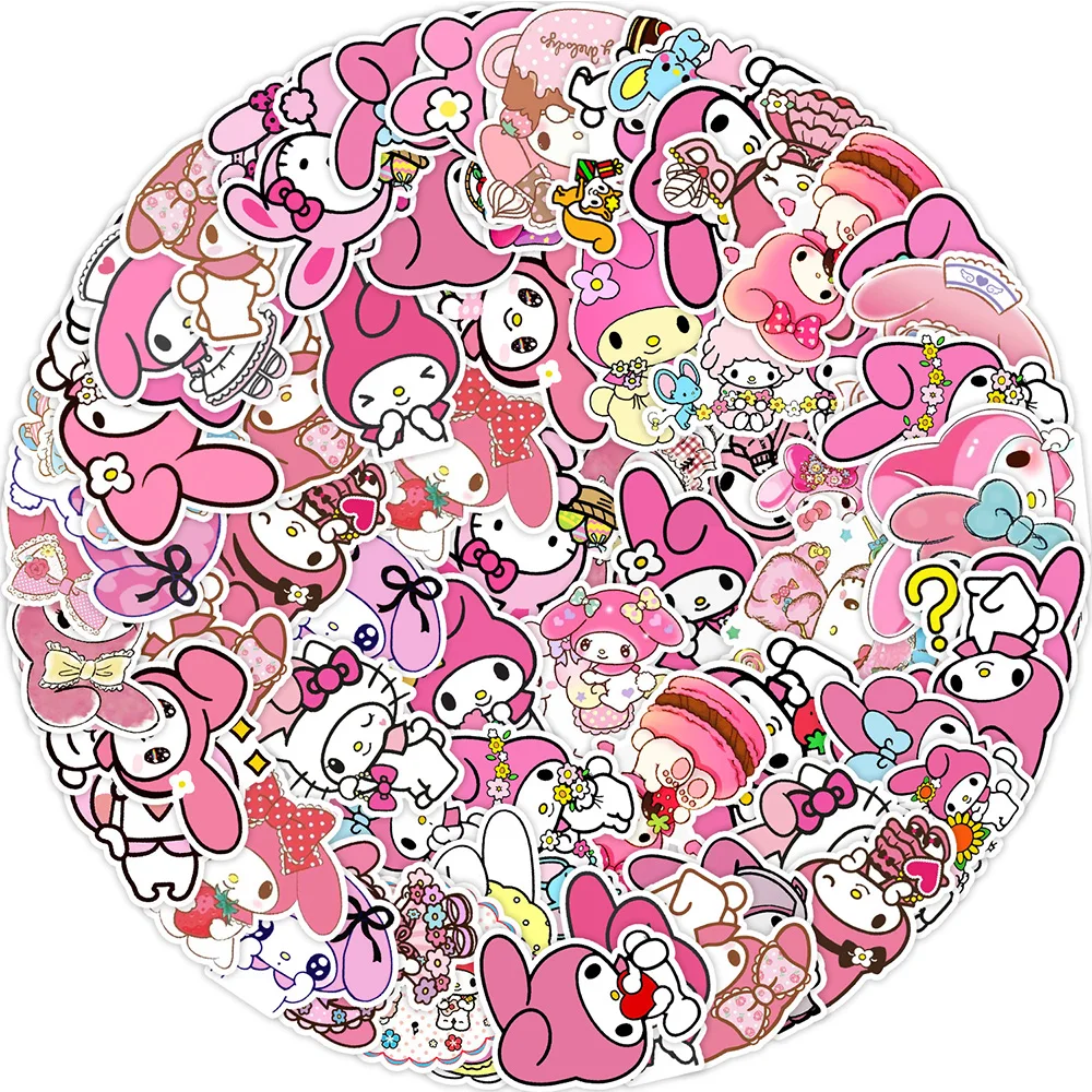 

10/30/50pcs Kawaii My Melody Anime Stickers for Kids Girls Cartoon Decals DIY Laptop Phone Luggage Car Cute Decoration Sticker
