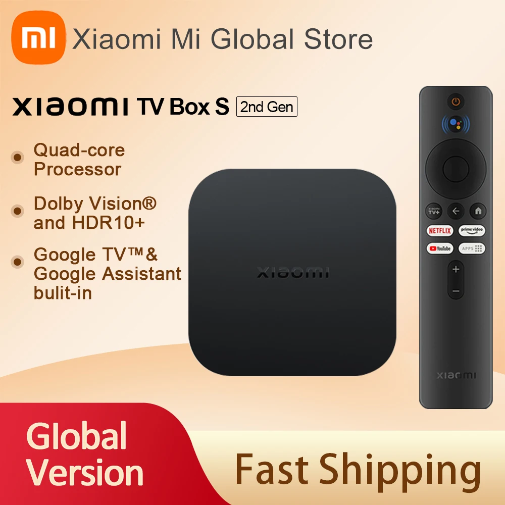 Xiaomi Mi TV Box S 2nd Gen, Smart Android TV Box 4k Ultra HD Set-Top