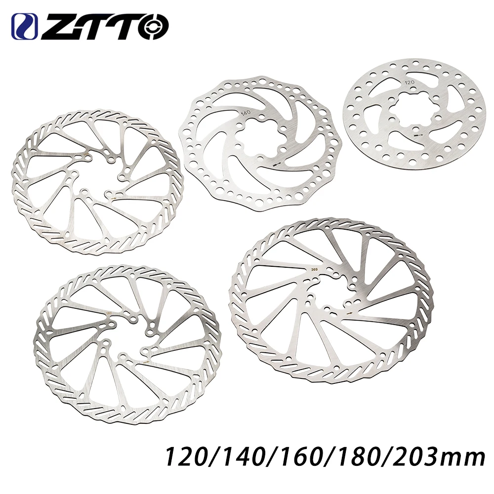 ZTTO Brake Rotor Bicycle, 203mm 180mm 160mm 140mm 120mm Stainless Steel Hydraulic Brake Rotor MTB Road Bike Disc Brake