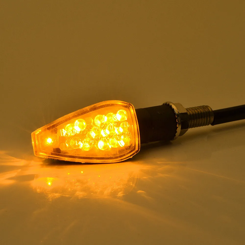 2X Universal Motorcycle LED Turn Signal Indicators Light Amber Blinker 14 led 12V 2W