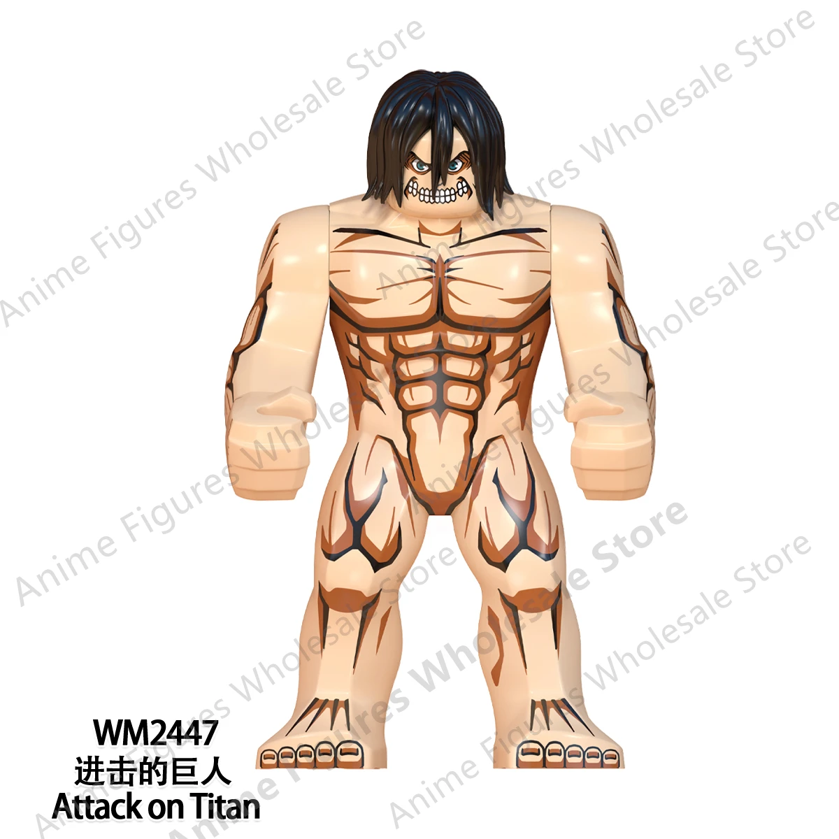 WM6148 Attack on Titan Levi Ackerman Eren Mikasa giant Annie Japanese anime bricks mini action toy figures building blocks Gifts 4