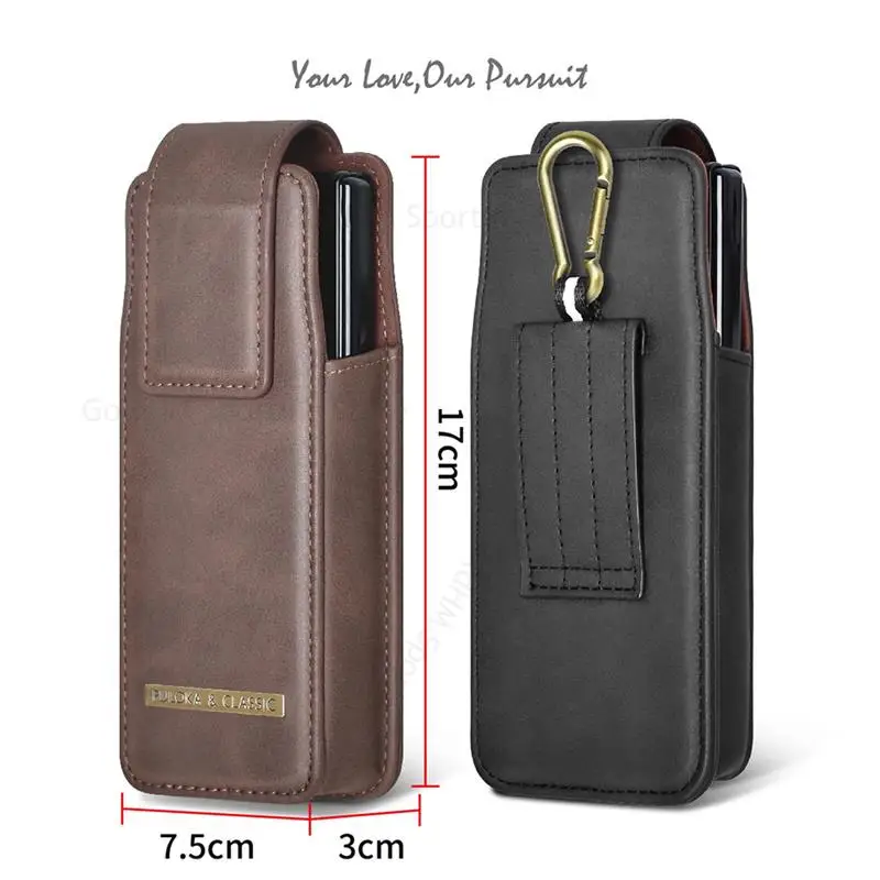 Funda For OnePlus V Fold 5G Leather Phone Pouch Flip Case For One Plus V Fold Belt Waist Bag Holster Cover For Oneplus V Fold 5G