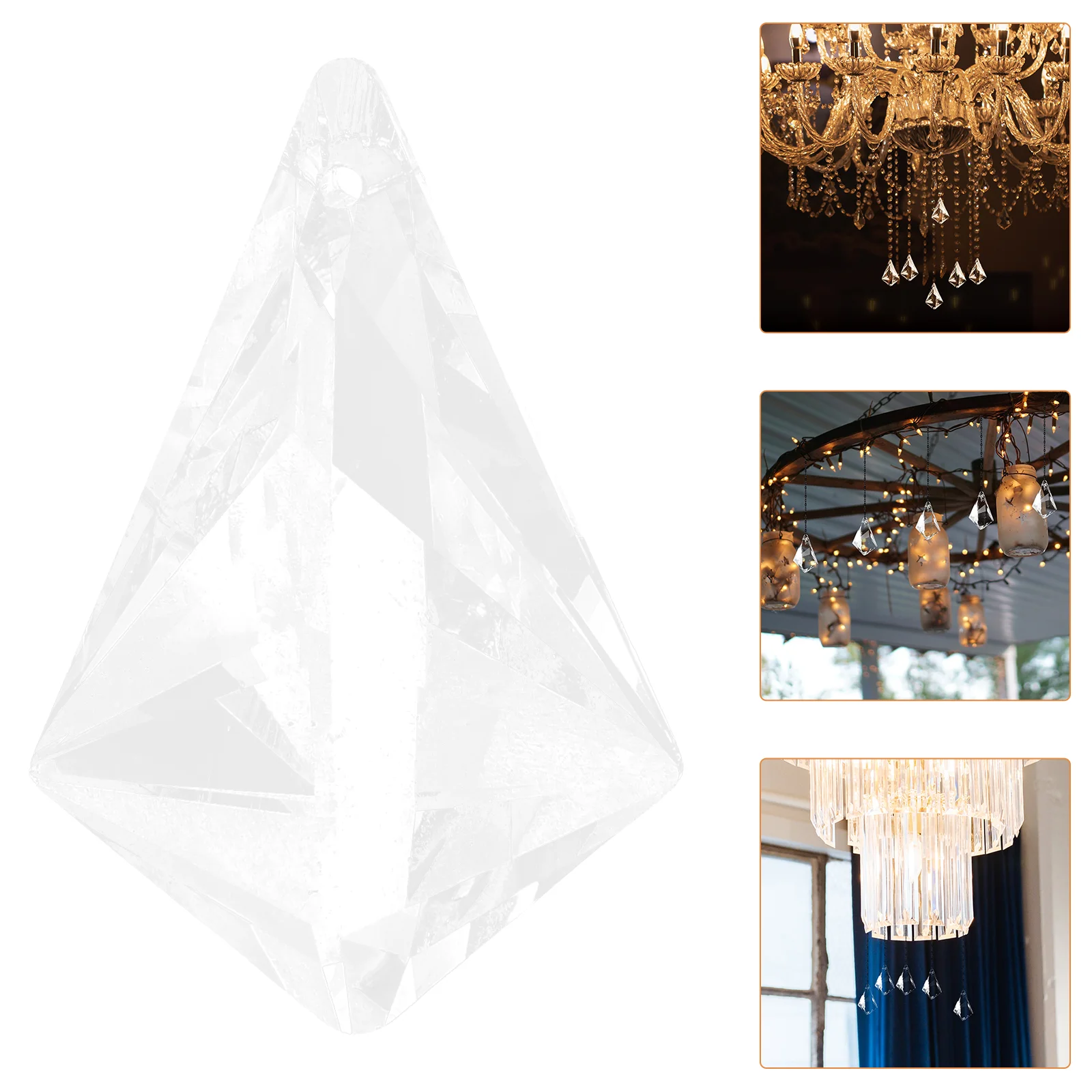 

6 Pcs Crystal Pendant Hanging Chandelier Crystals Locket Lighting Lamp Decor Decoration for Accessories