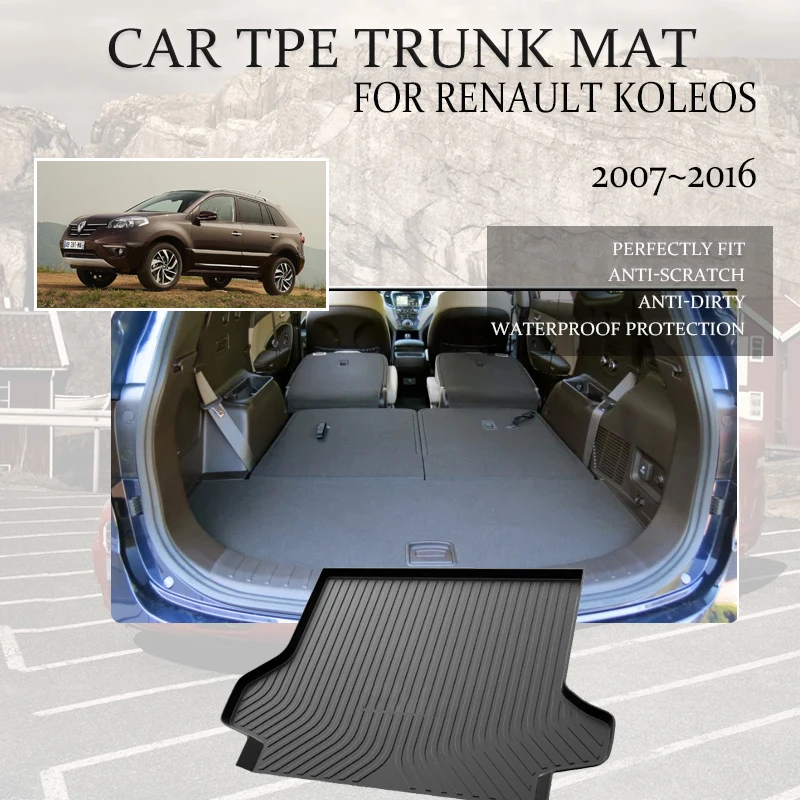 

Car Trunk Mats For Renault Koleos Samsung QM5 HY 2007~2016 Waterproof Boot Carpet Storage Pads Mud Cargo Covers Auto Accessories