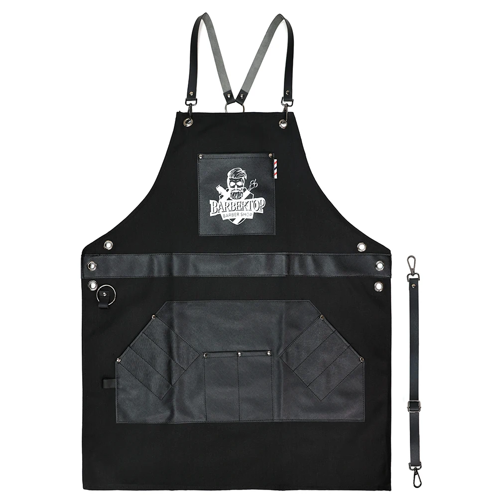 Barbertop Hairdressing Shawl Artist Apron Salon Hairdresser Cape with Pockets Waterproof Restaurant  Work Cloth 5