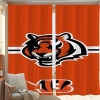 Kitchen Curtains for Living Room 2 Pieces Blackout Curtains Door Curtain C-cincinnati-b-bengals Bedroom Decoration Partition 1