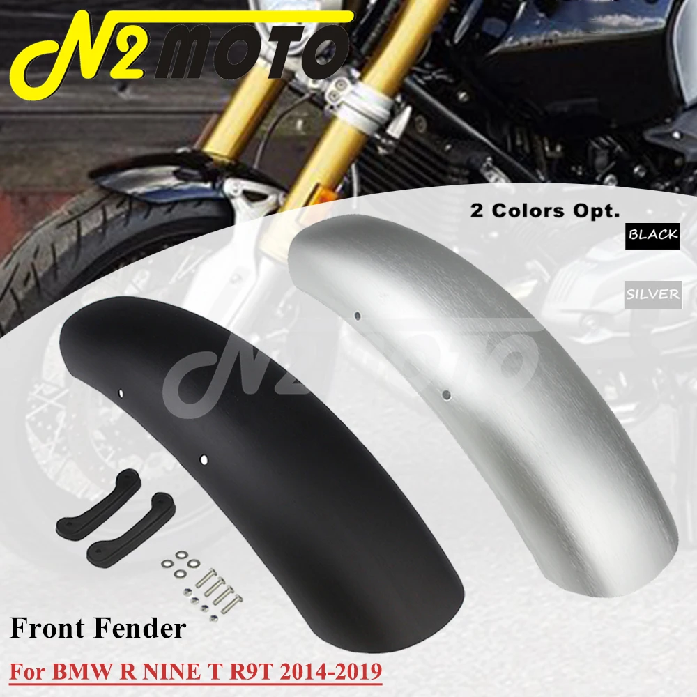 

Motorcycle Retro Mudguard Front Wheel Hugger Fender For BMW R NINE T R9T 2014-2019 Aluminum Black / Silver Mud Flap Guard Cover