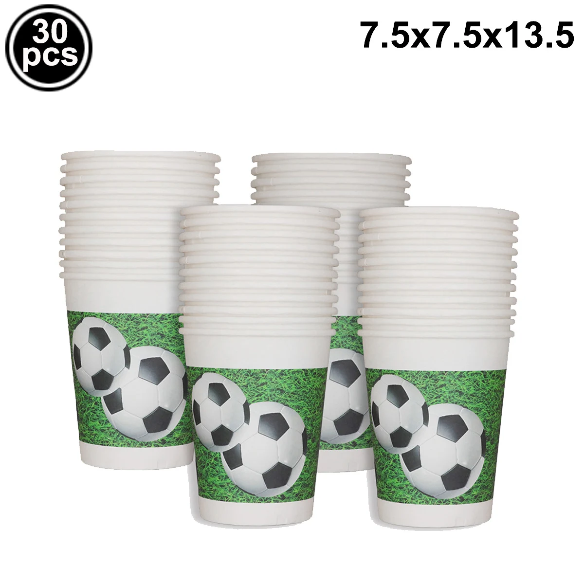 Soccer Party Disposable Tableware Set - Paper Plates, Napkins, Straws, and Cups for Football-Themed Celebrations