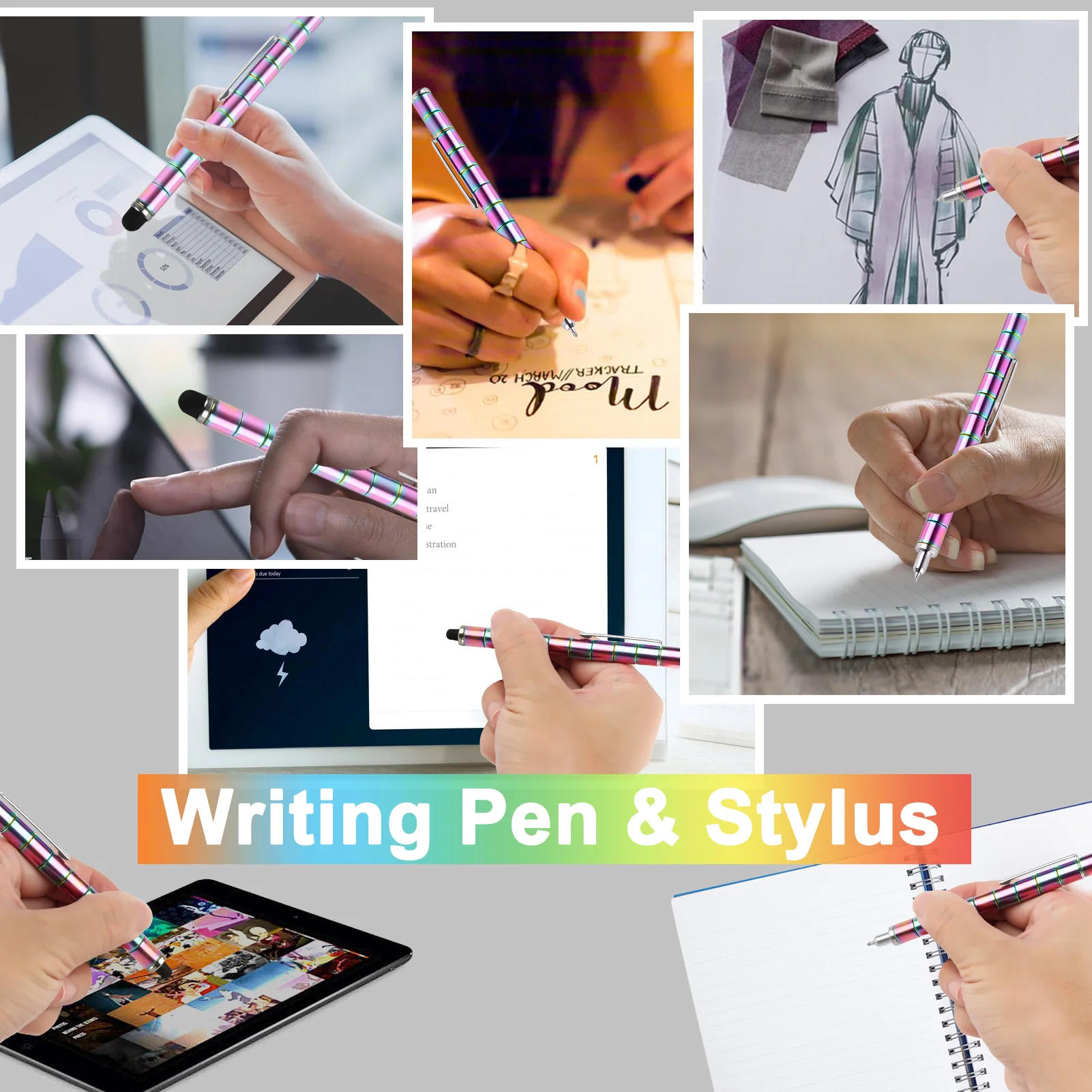 Magnetic Metal Fidget Pen With Colorful Magnet Balls Multifunctional Deformable Decompression Writing Pen Eliminate Pressure Pen 3