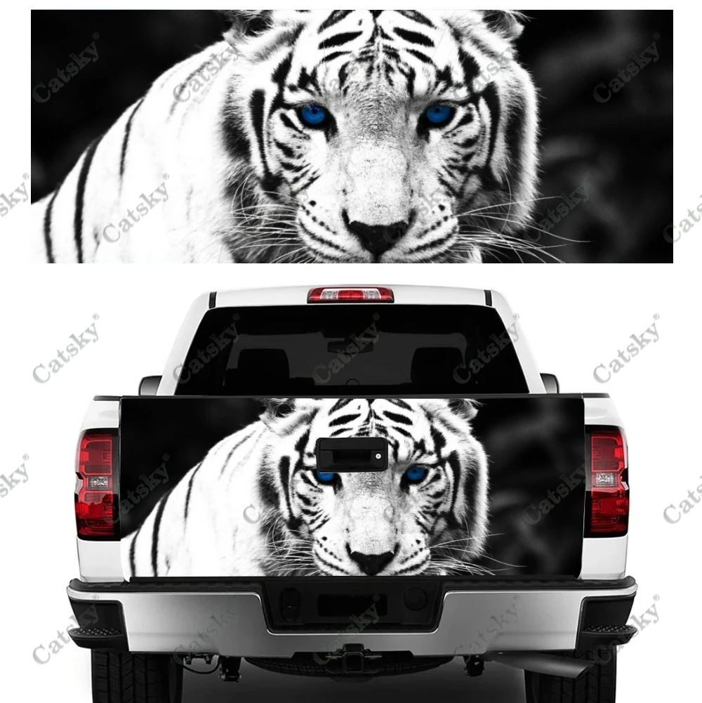 White tiger Car sticker posteriore truck modifica dell'aspetto posteriore  modello personalizzato adatto per la decalcomania dell'imballaggio del  camion dell'auto SUV - AliExpress, image size:1000x1001