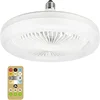 Ceiling Fan LED With Light Remote Control Dimmable Lighting For Bedroom and Living Room E27 Converter Base 2