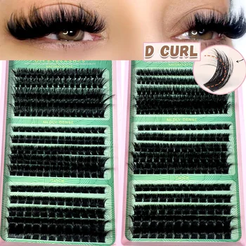 15Rows 200D180D160D Lash Clusters Natural Eyelash Extension Kit 8-16mm Lash Clusters DIY Lash Extension Wispy Individual Lashes 1