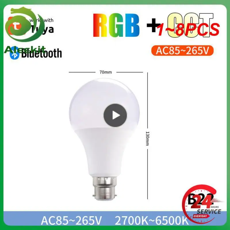 

1~8PCS energy saving bulb AC120V AC220V 8W-24W E27 B22 high lumen without flicker 3000K/4000K/6000K warm white light