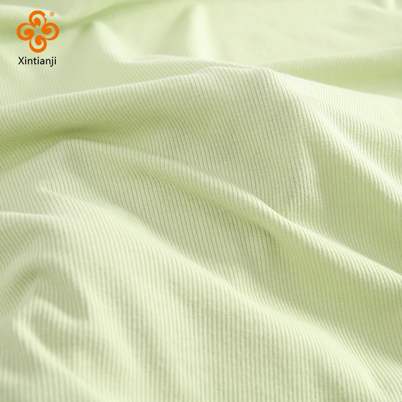 Thin Cotton Spandex Rib Fabric 160 Gsm For Summer T-Shirt And Tops