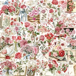 50pcs Aesthetic Floral Waterproof Stickers (50PCS)