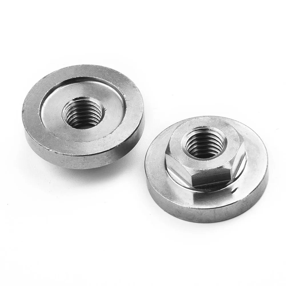 

2pcs Hexagon Nut Pressure Plate Stainless Steel For 100 Type Angle Grinder Quick Change Locking Nut Quick Release Power Tools