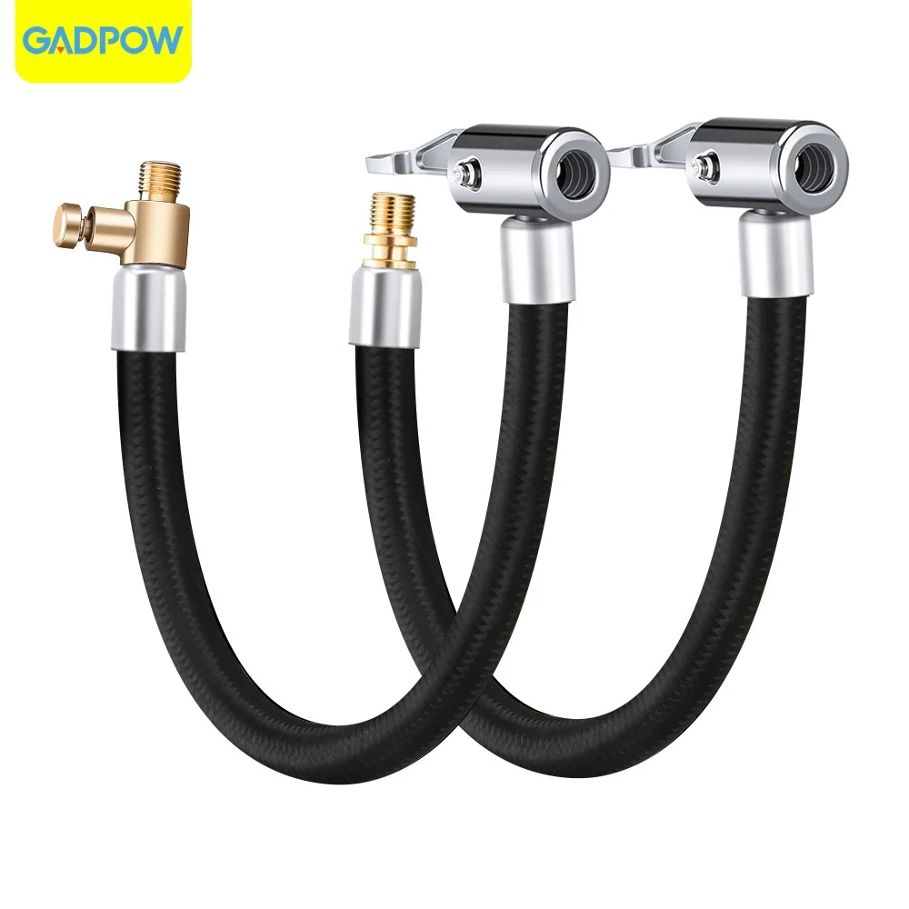 Gadpow Standard Tire Valve Fine Thread Air Inflator Hose With Locking Air Chuck Hose And For Motorcycle Car Bicycle
