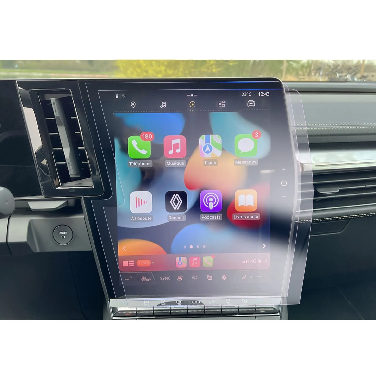 Car Navigation & LCD Instrument Screen Protector Auto Interior Megane