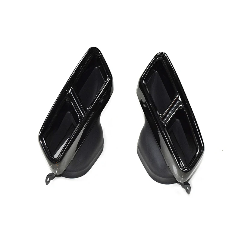 For 14-16 Mercedes Benz muffler tip E-Class W212 upgrade E63AMG black rectangular exhaust tailpipes