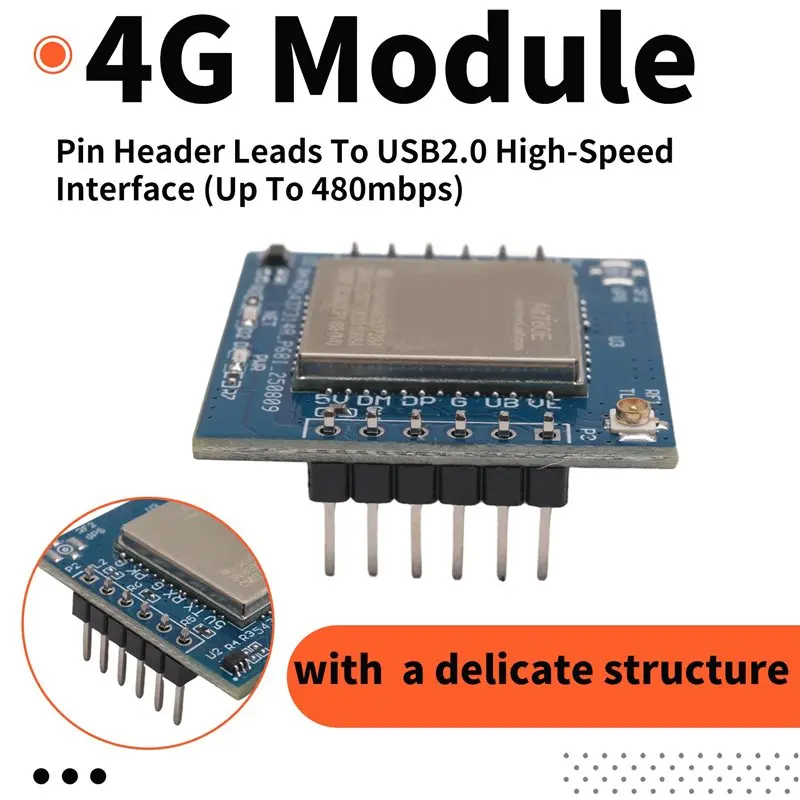 B27B 4G 모듈 Luat Air780e 풀 네트콤 모듈 미니 Iot 직렬 통신 데이터 전송 DTU 다기능 모듈