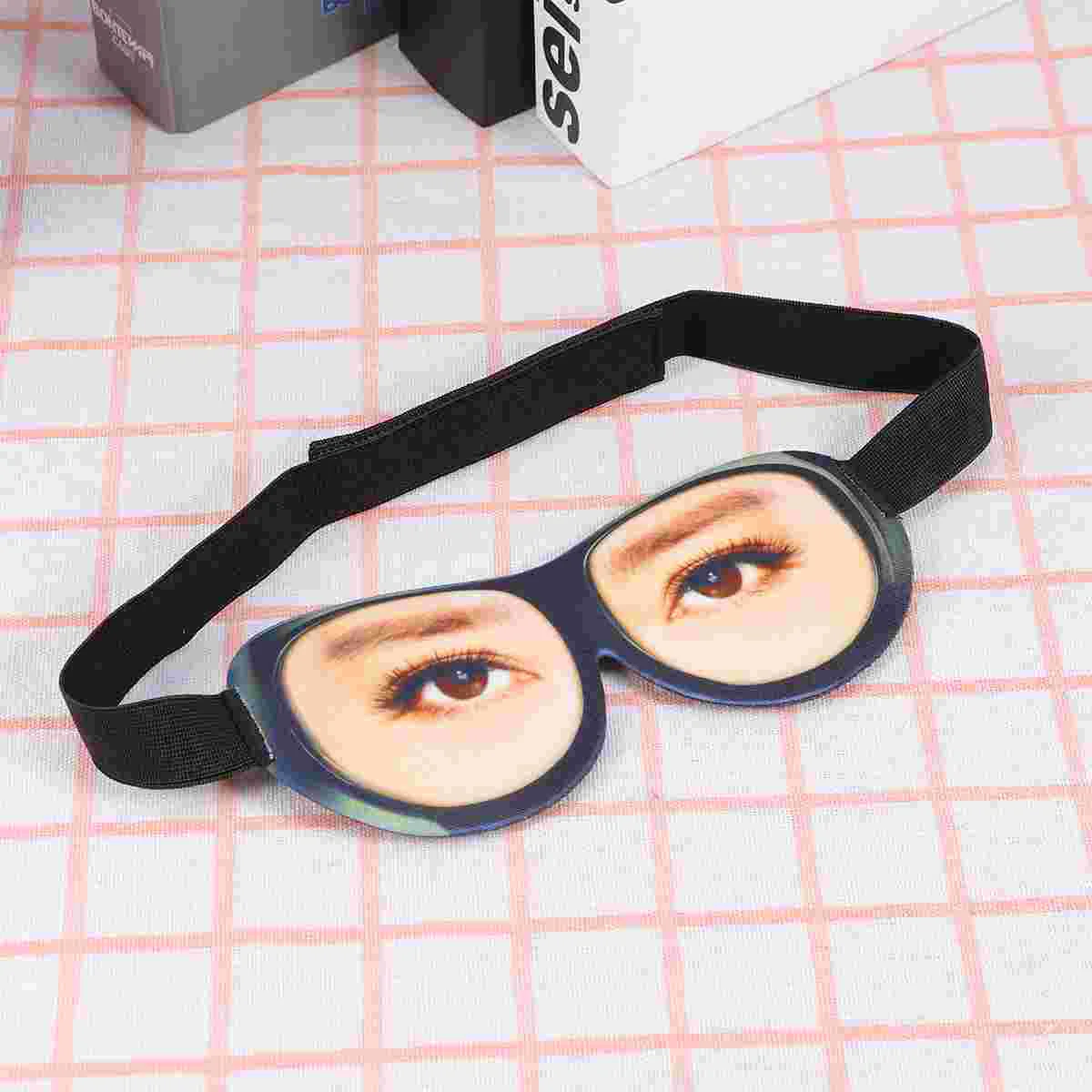 Creative Funny Glasses Eye Eyeshade 3D Stereoscopic Spoof Sleeping Eyeshade for Home Travel Outdoor Pretend to be Graceful 5