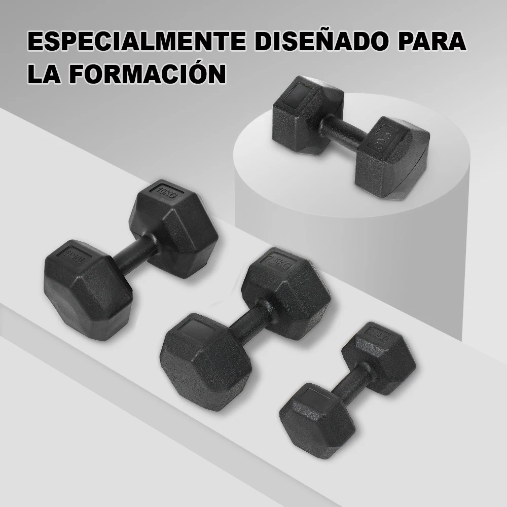Set of 3Kg, 5Kg, 10Kg PVC and sand iron dumbbell