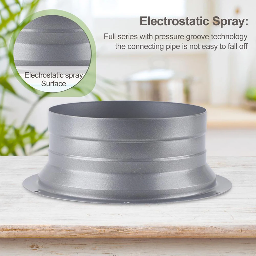 Round Pipe Air Vent Metal Flange 75-250mm Air Ventilation Hose Connector Exhaust System Vent Hardware Flange Connector Duct Pipe Connector