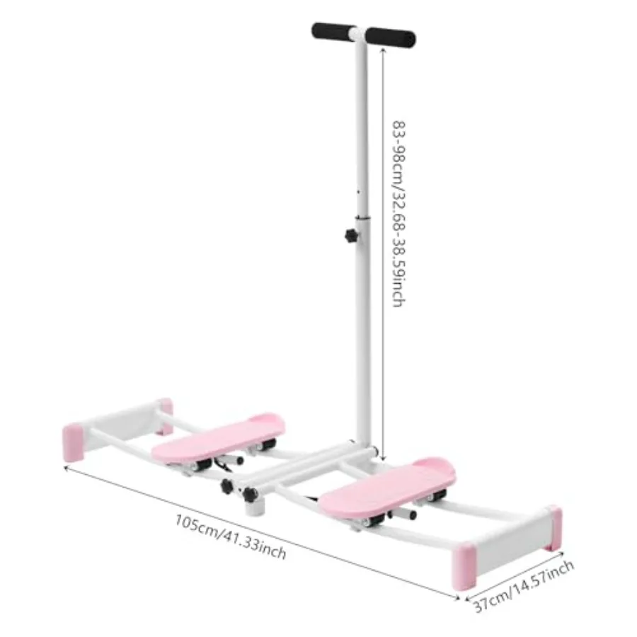 Pelvic Trainer, Leg Exerciser Double-Bearing Pulley Inner Thigh Toner Hip Shaper with Yoga Tension Band and Adjustable Rods for