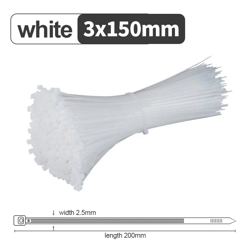 3x150mm (white)