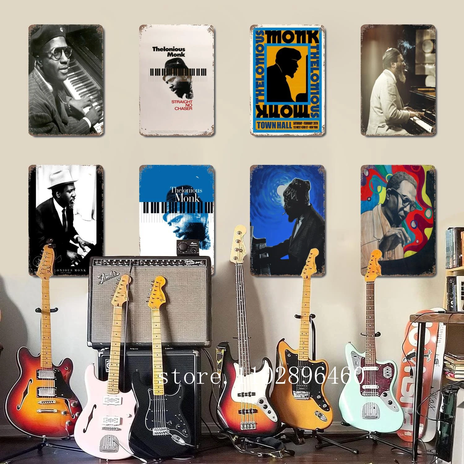 

Thelonious Monk Jazz Plaques & Signs wall decor Vintage Tin Signs Captain Metal Poster Decor for Bar Pub Club Wall Decoration