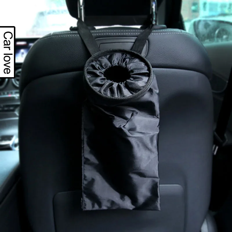 Car trash can car seat back trash holder hang litter bag garbage storage rubbish container oxford cloth car waste bins cleaning tools
