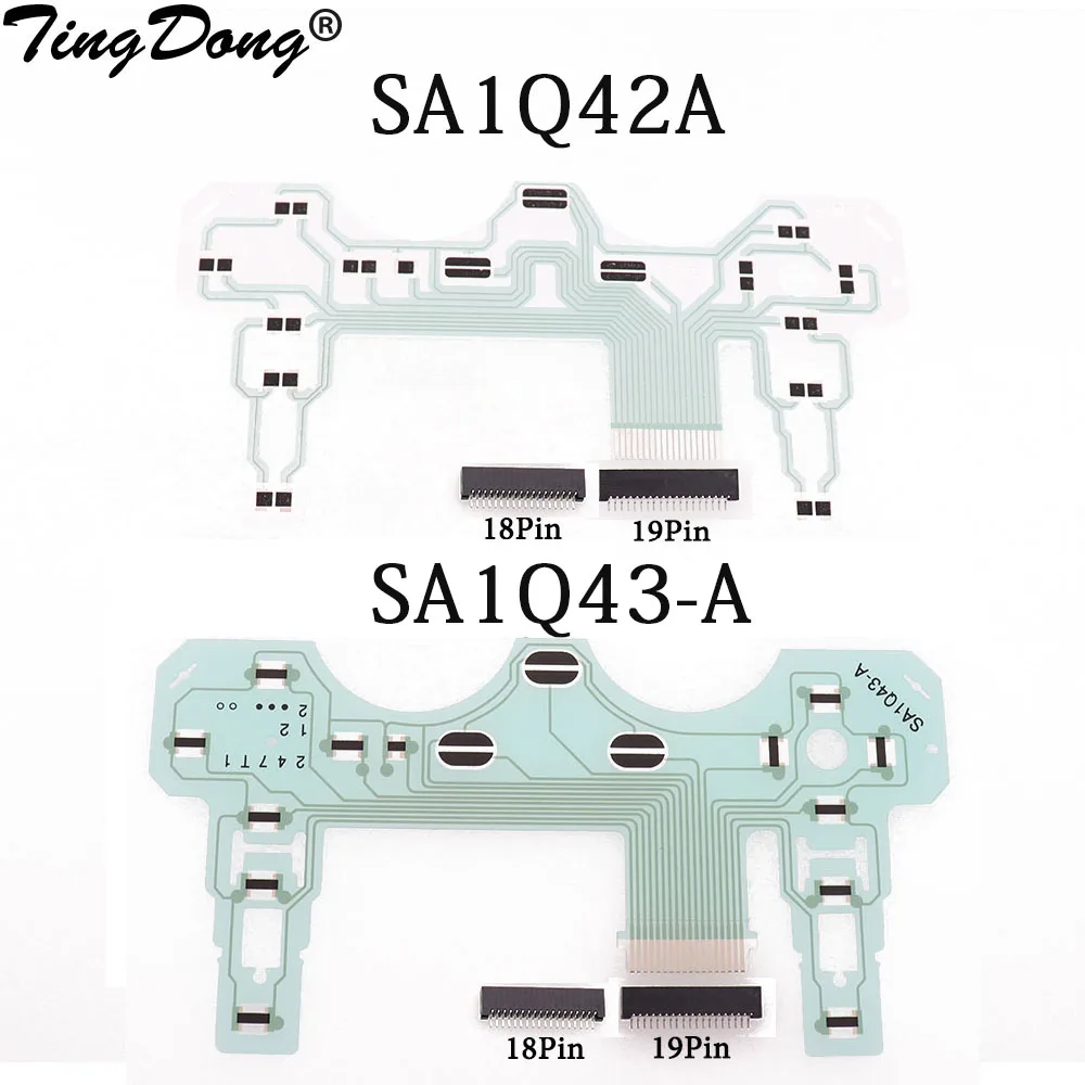 Per Ps2 Sa1Q42A Sa1Q43-A Lint Printplaat Joystick Flex Kabel Geleidende Film Voor Playstation 2 Controller Fpc 18Pin 19Pin