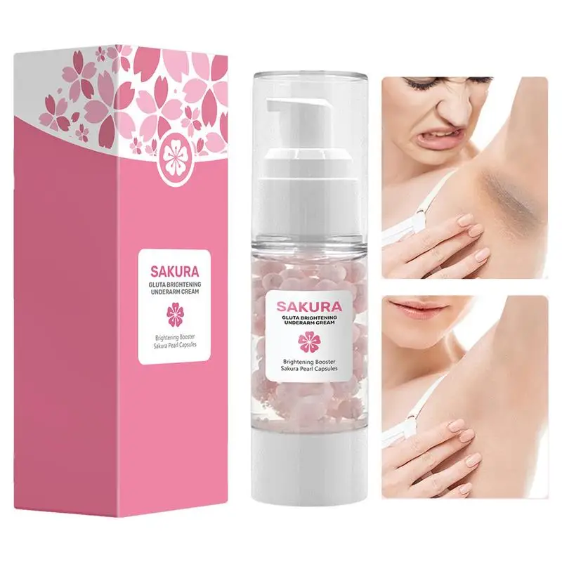 

NEW Sakura Underarm Whitening Cream Knee Buttocks Dark Skin Bleach Improve Pigmentation Dull Moisturizing Brighten 30g