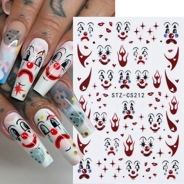 Scarecrow Design 5D Nail Stickers Tattoo Nail Art Manicure Decals Sliders  Press On Nails - AliExpress