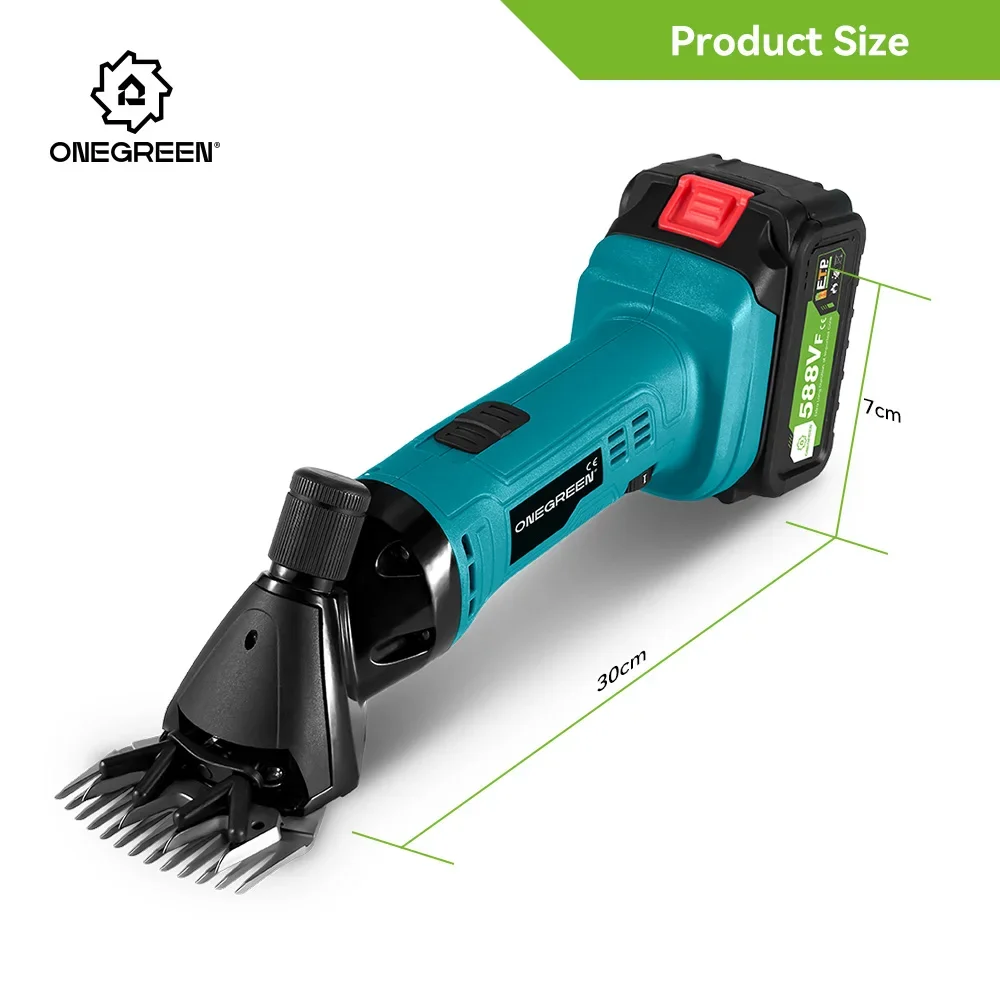 ONEGREEN 6 Speed Wireless Electric Sheep Shears 13 Teeth electric pruner Wool Sheep shearing machine For Makita 18V Battery 4