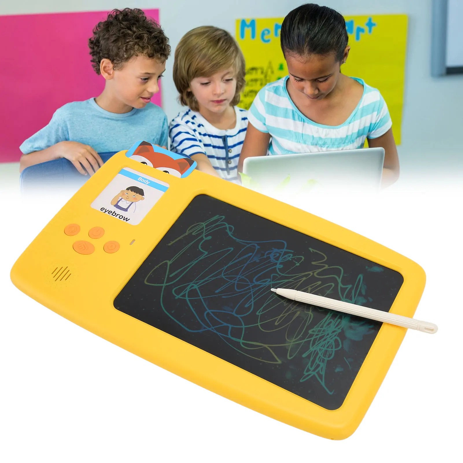 Electronic Drawing Pads 112 Cards Educational Eye Screen LCD Writing Tablet Start Button 8.5in for Study for Girls - Image 4